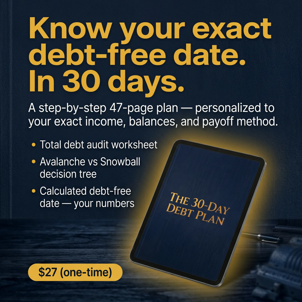The 30-Day Debt Plan — Build Your Real Debt Payoff Plan in 30 Days